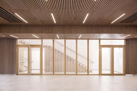 tasseaux de bois acoustique